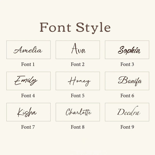 Comparison of different font styles on a beige background