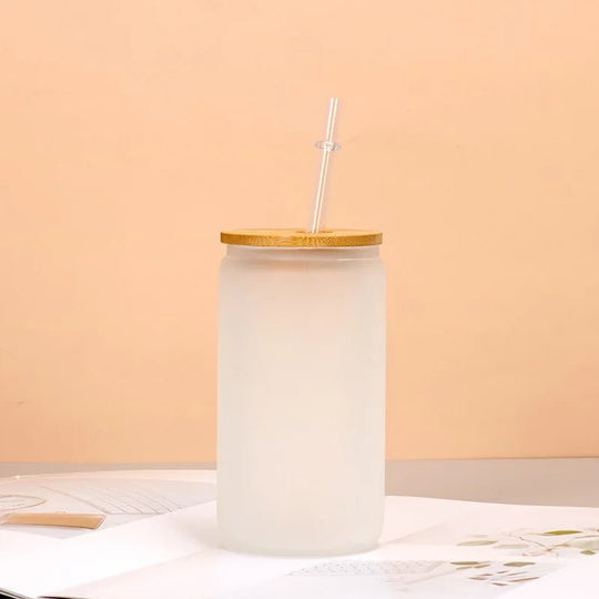 Personalised Iced Coffee Glass Tumbler