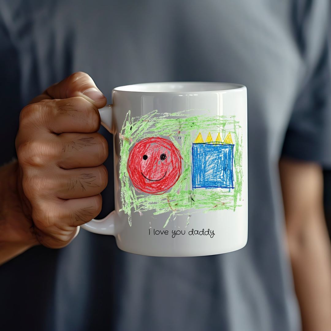 Personalised Kids Drawing Mug | Child Artwork Keepsake - Lilpins Essentials