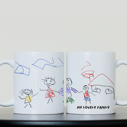 Personalised Kids Drawing Mug | Child Artwork Keepsake - Lilpins Essentials