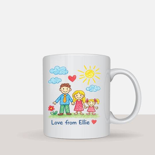 Personalised Kids Drawing Mug | Child Artwork Keepsake - Lilpins Essentials