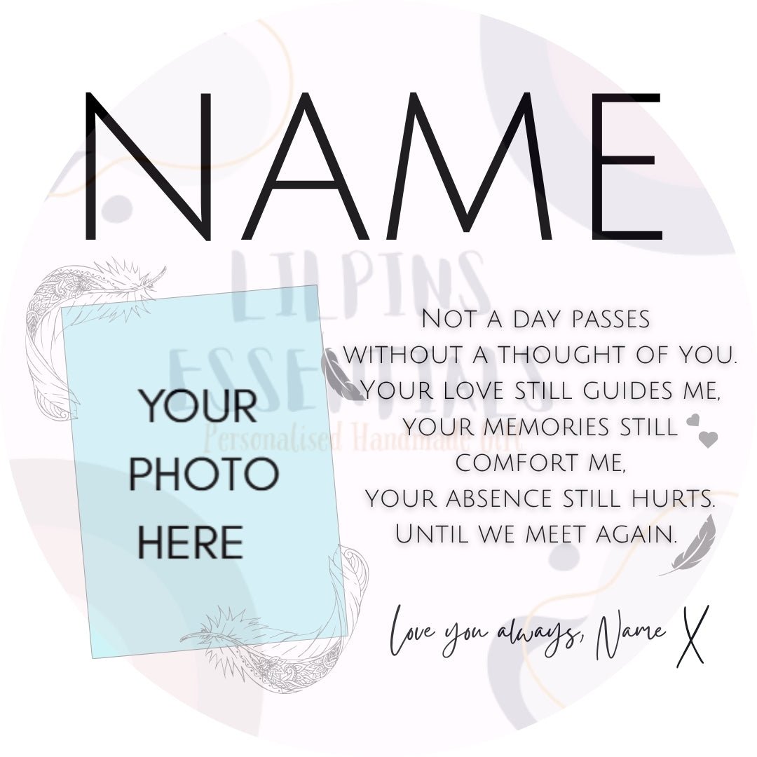 Personalised Memorial Mug for Mum with Photo &amp; Verse - Lilpins Essentials