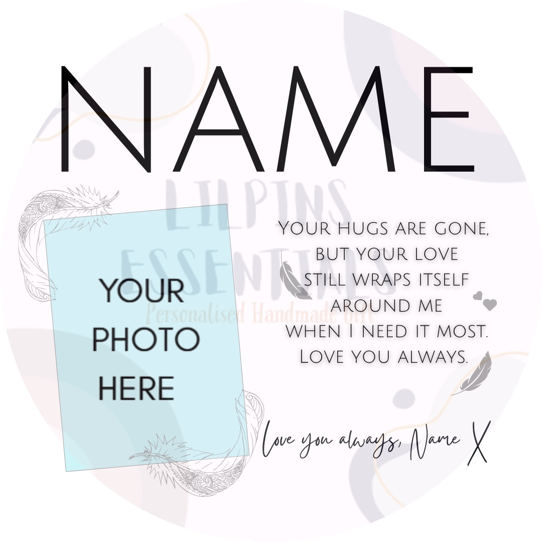 Personalised Mum memorial mug with photo and heartfelt remembrance verse