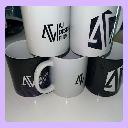 Personalised custom mug UK with name initial or text