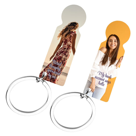 Personalised Photo Trolley Token Keyring - Lilpins Essentials