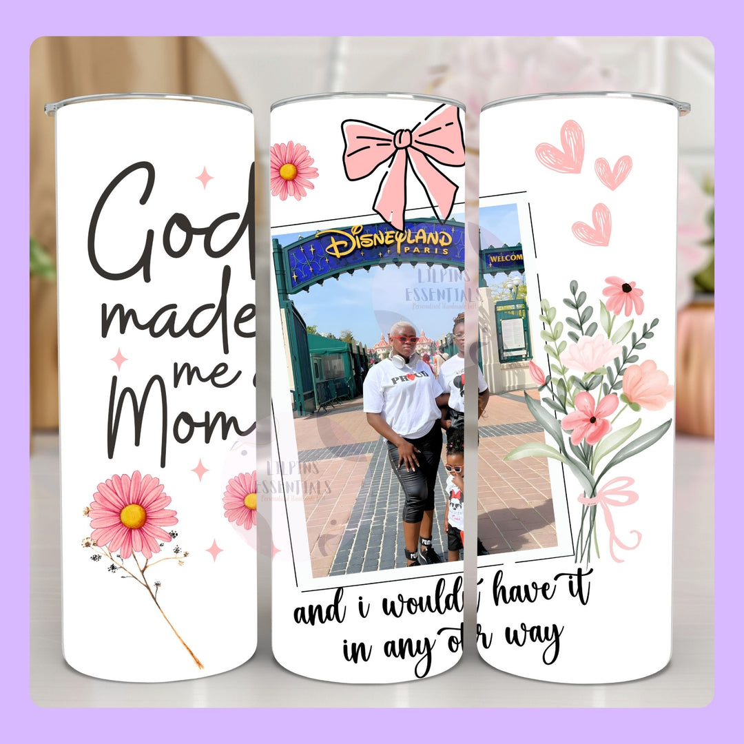 personalised 20oz photo tumbler with family pictures gift UK