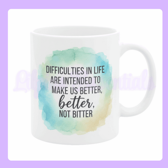 personalised positive quote mug with custom motivational message