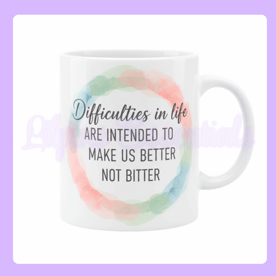 personalised positive quote mug with custom motivational message