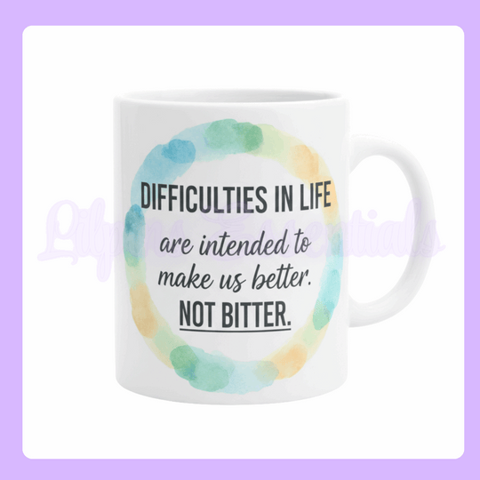 personalised positive quote mug with custom motivational message