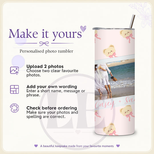 How to personalise the Teddy Bear 2 Photo 20oz Tumbler