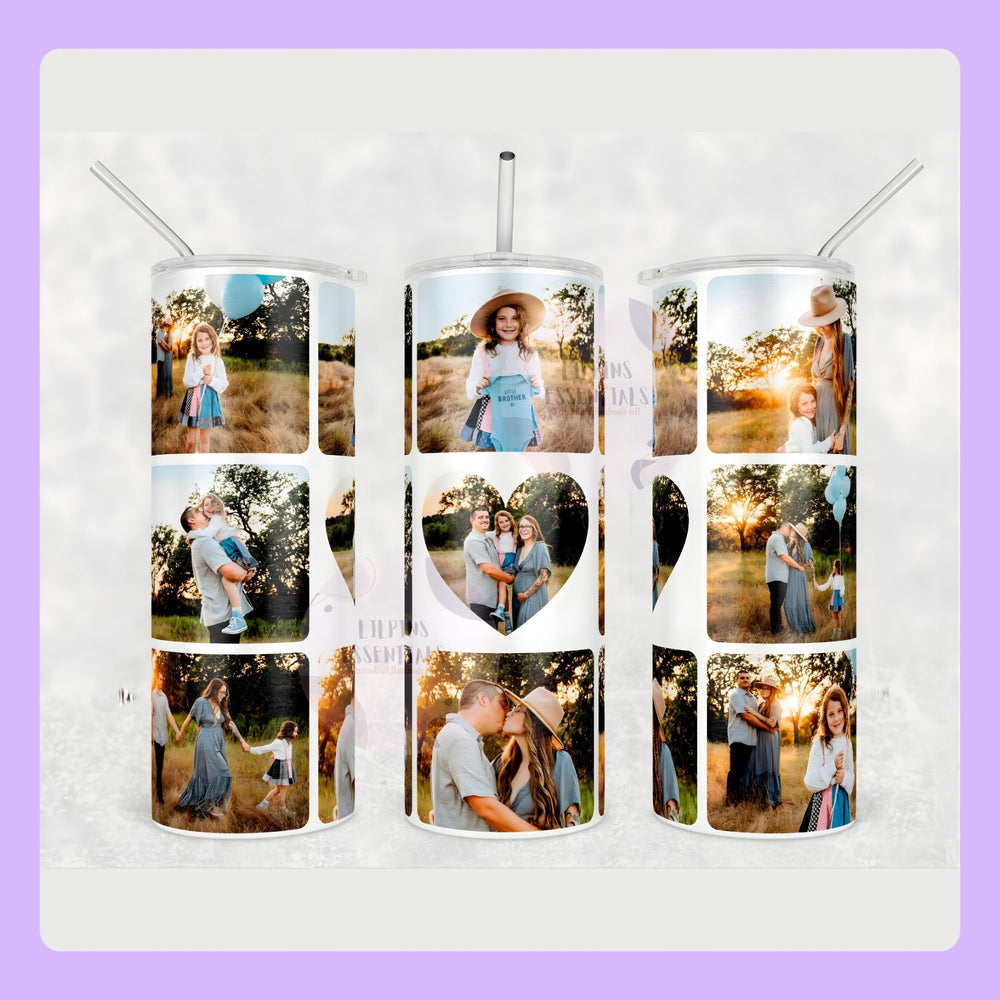 personalised tumbler with family photos keepsake gift