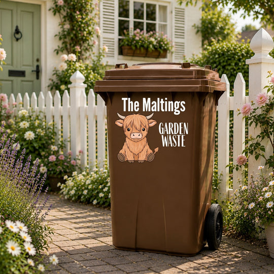 Personalised Wheelie Bin Decals | Bin Number Sticker - Lilpins Essentials