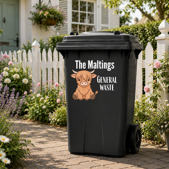 Personalised Wheelie Bin Decals | Bin Number Sticker - Lilpins Essentials