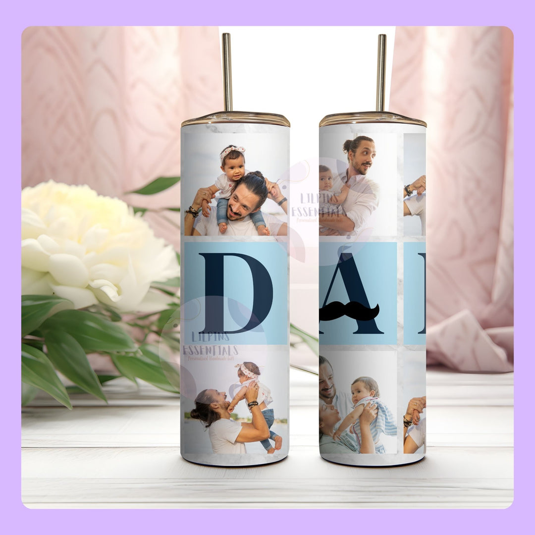 Dad tumbler with personalised images