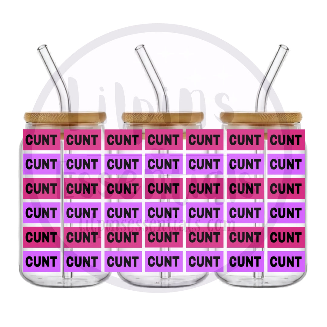 16oz Glass Tumbler with Straw | Ready-Made Designs