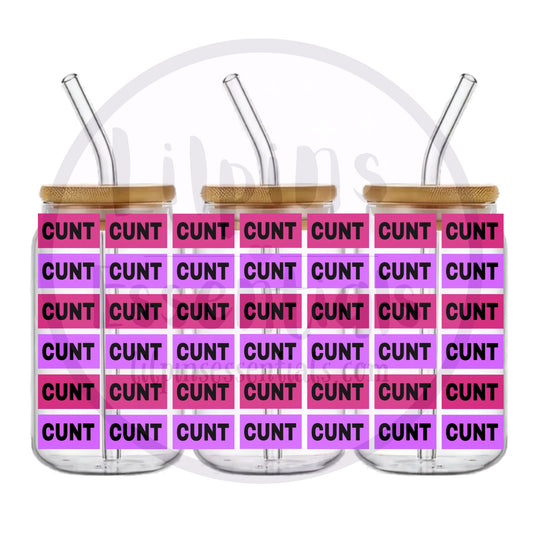 16oz Glass Tumbler with Straw | Ready-Made Designs