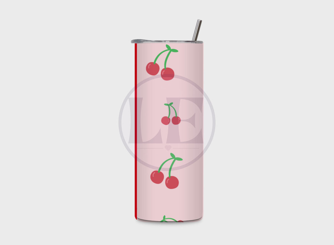 Personalised Cherry 2 Photo 20oz Tumbler product video