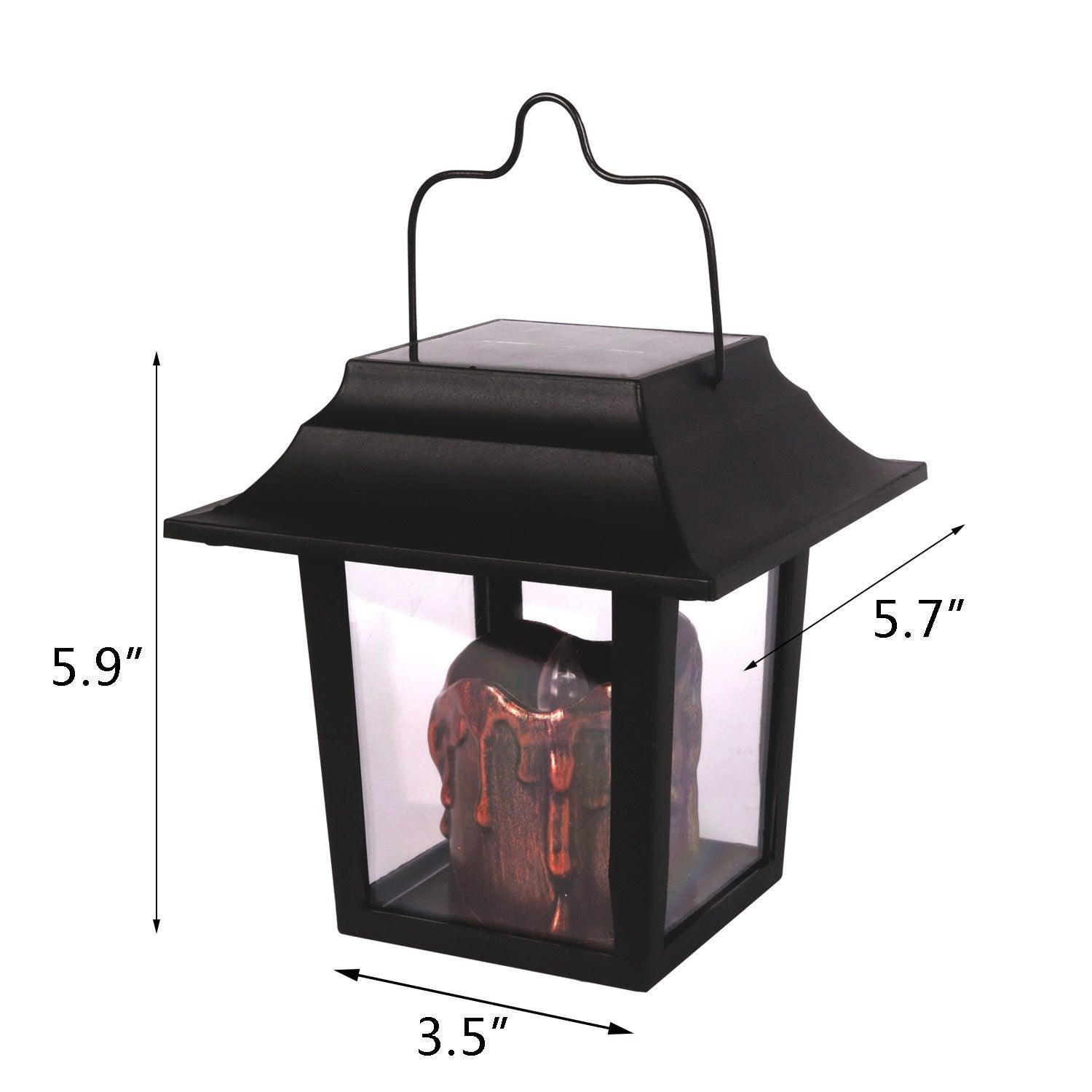 RETRO OUTDOOR SOLAR LANTERNS FOR GARDEN DECORATION WITH LED CANDLE - Lilpins Essentials