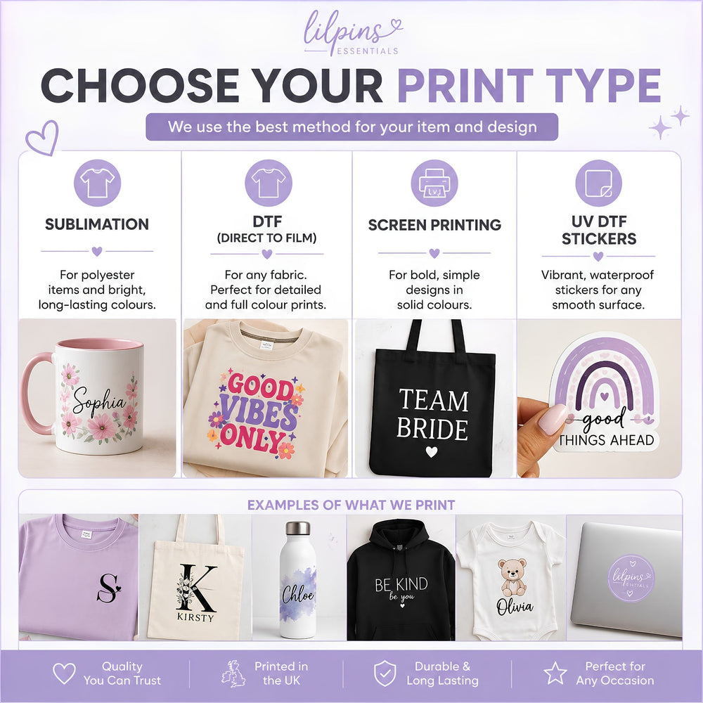 Send In Your Own Item Personalisation Service - Lilpins Essentials