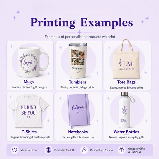Send In Your Own Item Personalisation Service - Lilpins Essentials