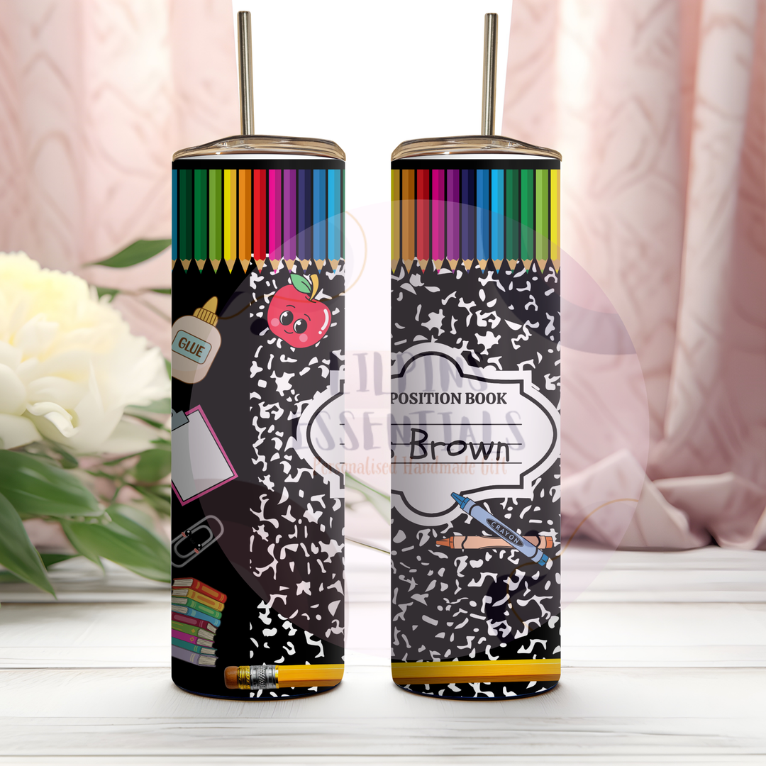 Custom teacher name 20oz insulated tumbler