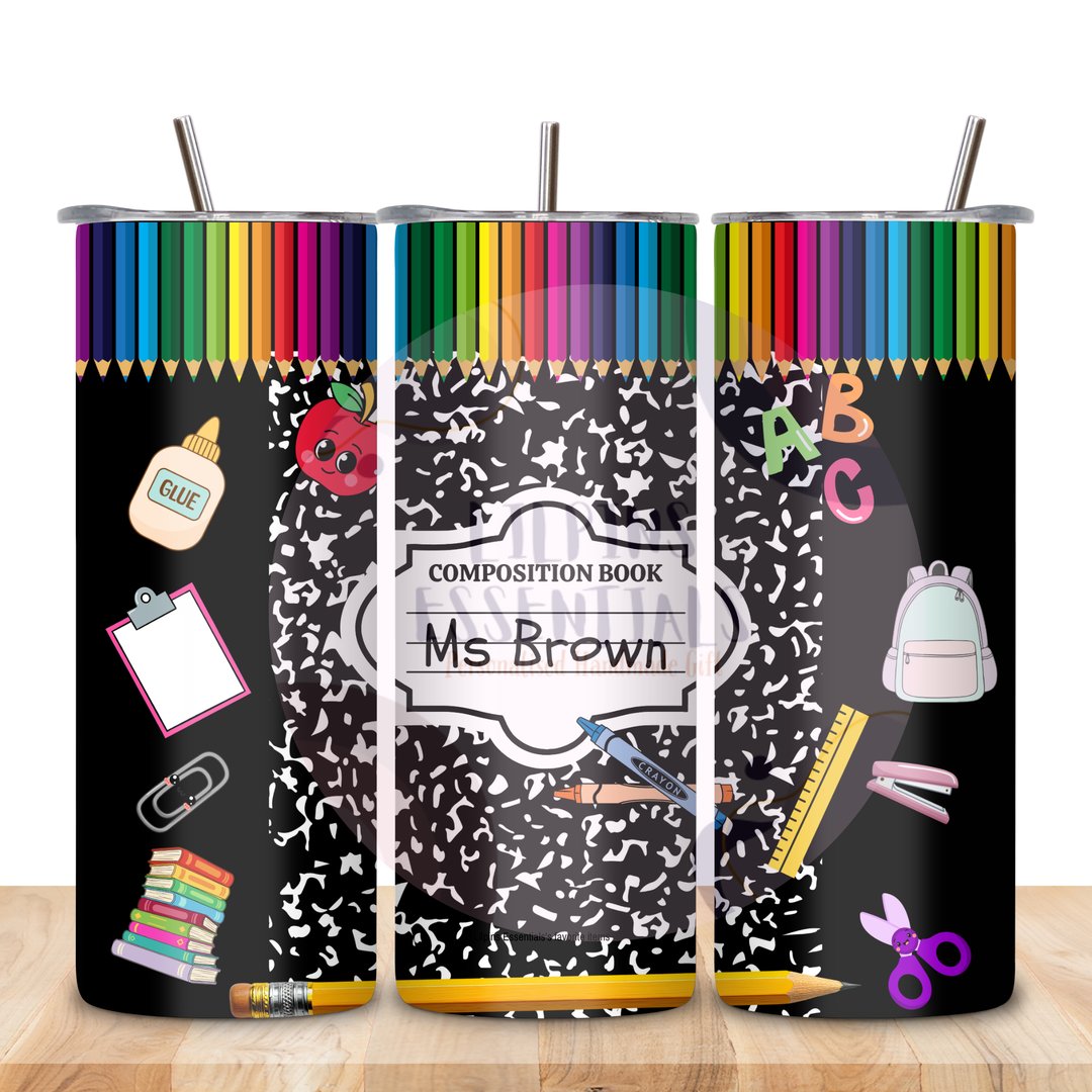 Personalised teacher gift stainless steel tumbler