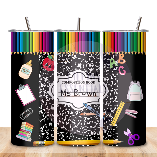 Personalised teacher gift stainless steel tumbler