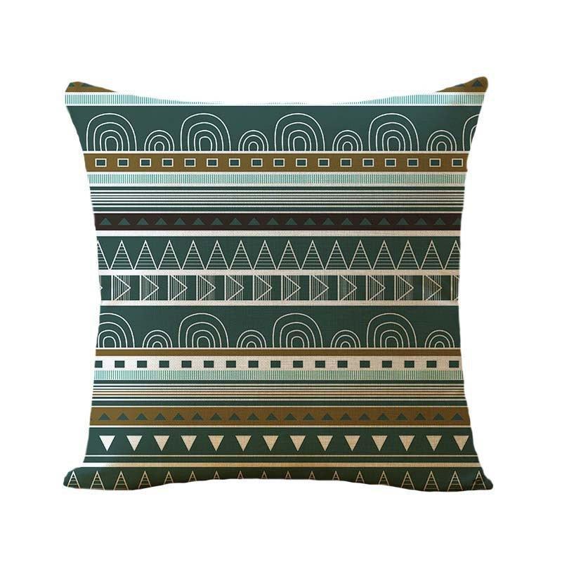 Linen Abstract Cushion Cover - green cushion covers - Lilpins Essentials