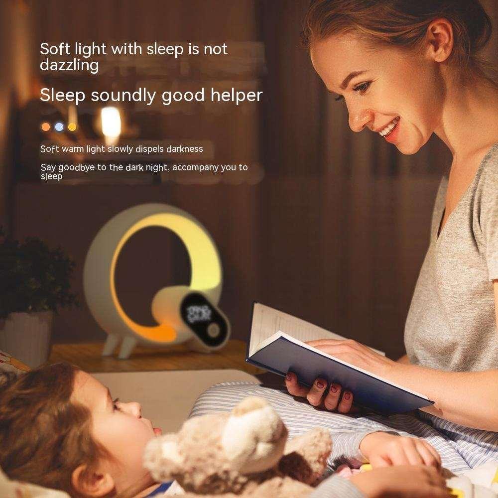 Creative Q Light Analog Sunrise Digital Display Alarm Clock Bluetooth Audio Intelligent Wake-up Q Colorful Atmosphere Light - Lilpins Essentials