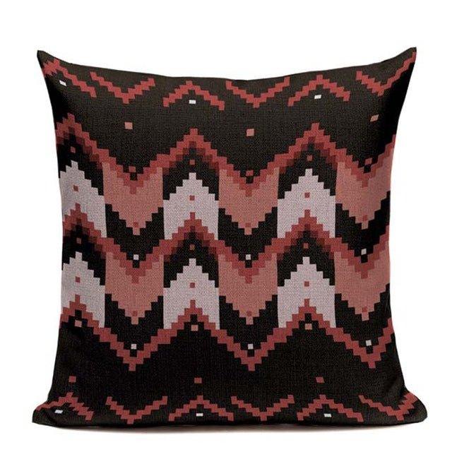 GEOMETRIC LINEN CUSHION COVER - Lilpins Essentials