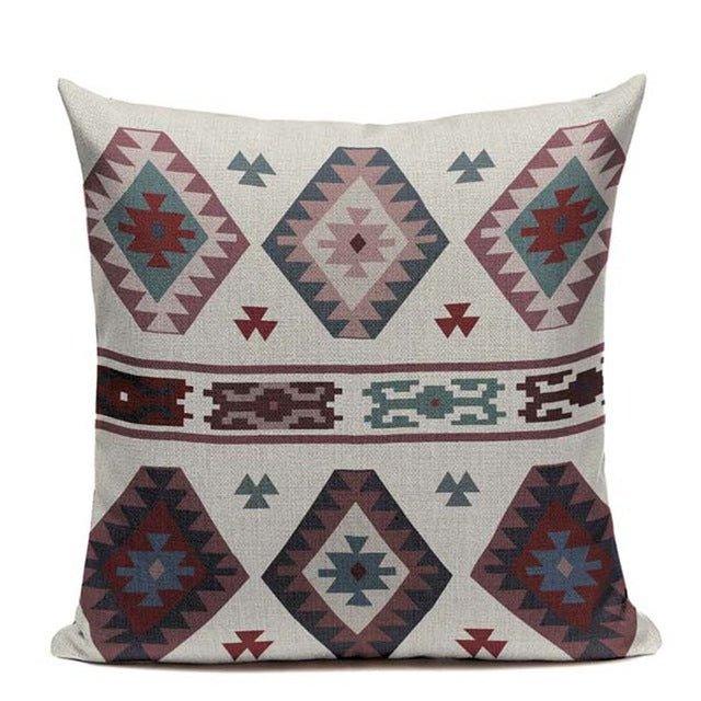 GEOMETRIC LINEN CUSHION COVER - Lilpins Essentials