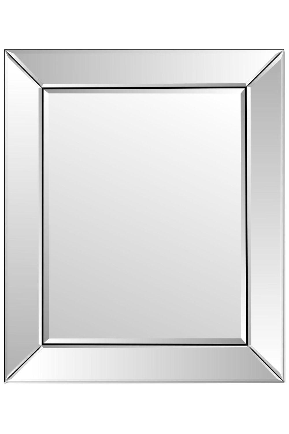 HORSLEY ALL GLASS MODERN WALL MIRROR - Lilpins Essentials