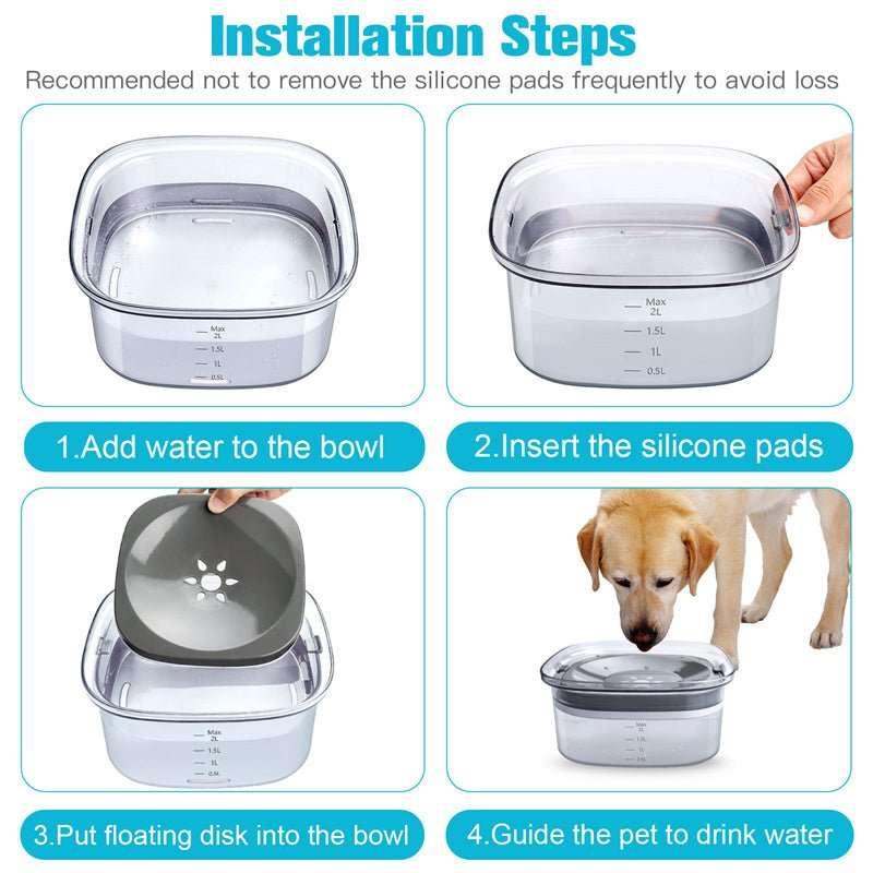 LARGE DOG WATER BOWL WITH SPILL-PROOF - Lilpins Essentials