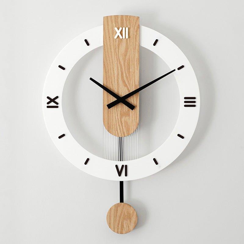 Modern OAK wood wall clock - Lilpins Essentials
