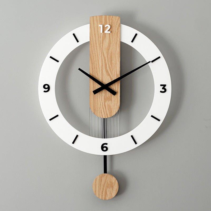 Modern OAK wood wall clock - Lilpins Essentials