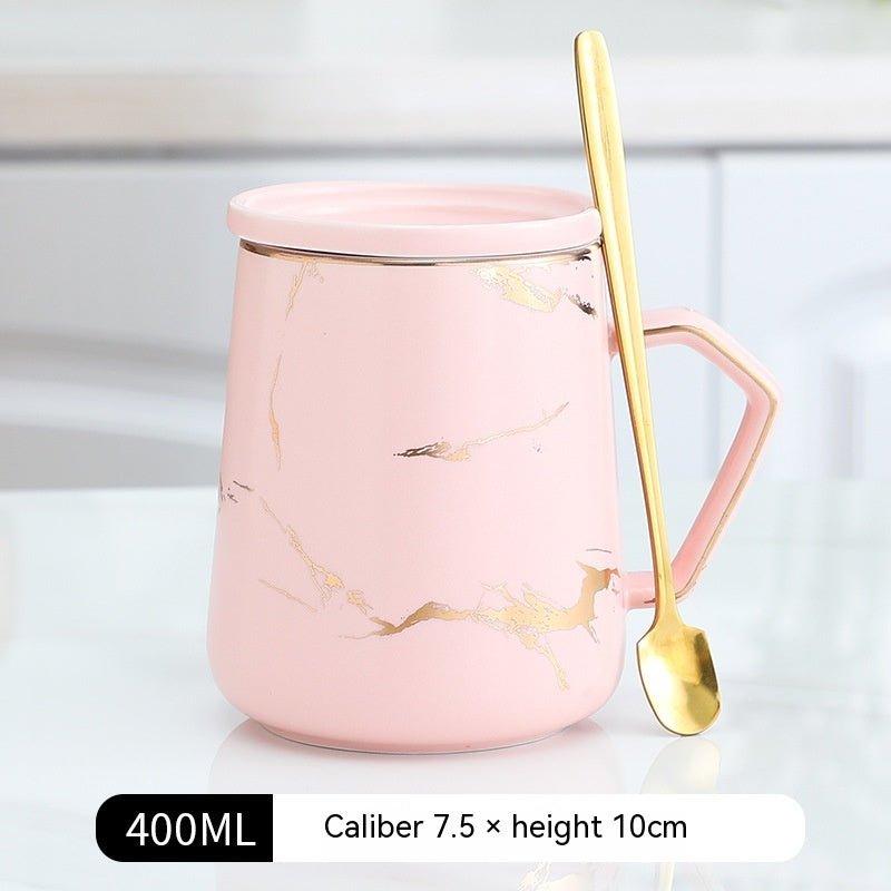 Nordic Ins Gold Outline Ceramics Cup Marble - Lilpins Essentials