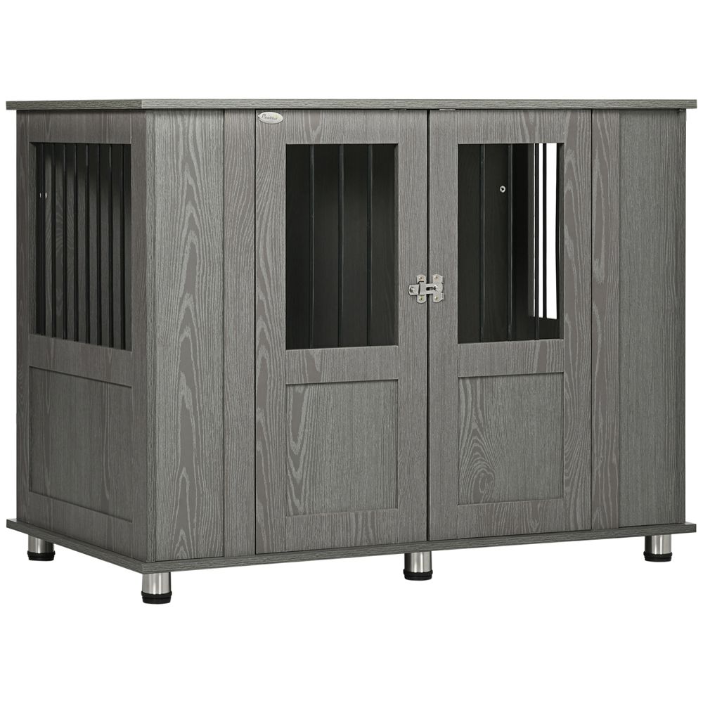 Dog Crate Kennel Cage for Extra Large Dog, Indoor End Table, Grey