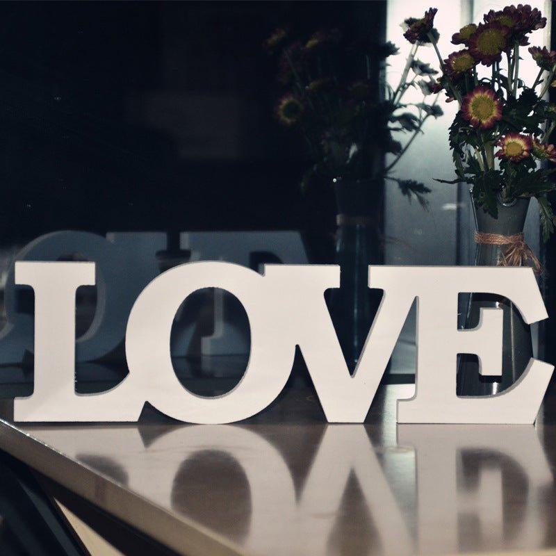 WOODEN LOVE LETTER DECORATION ORNAMENTS - Lilpins Essentials